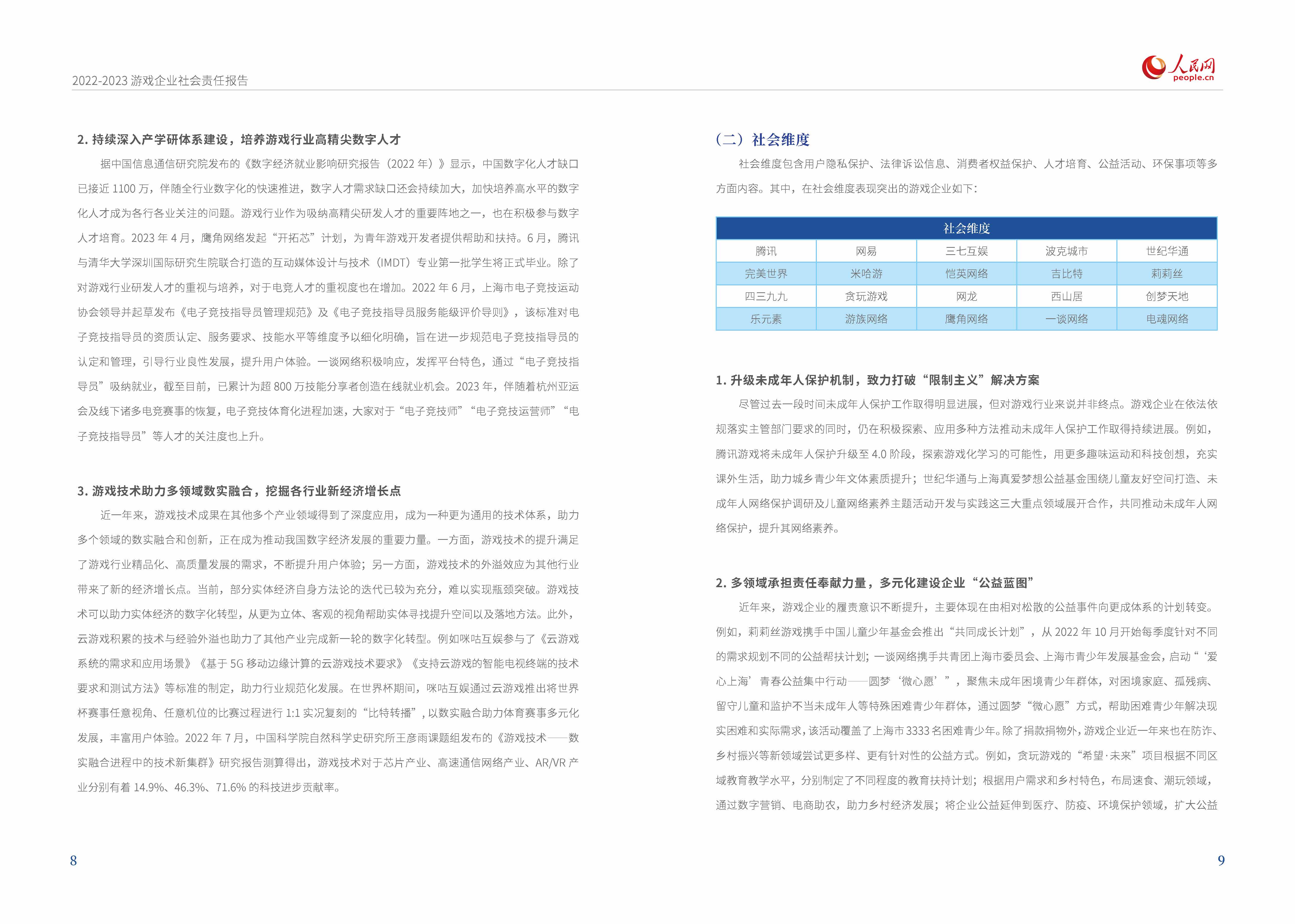 《2022-2023游戲企業社會責任報告》